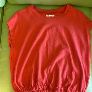 Madewell Red Sweatshirt Hoodie Relaxed Fit